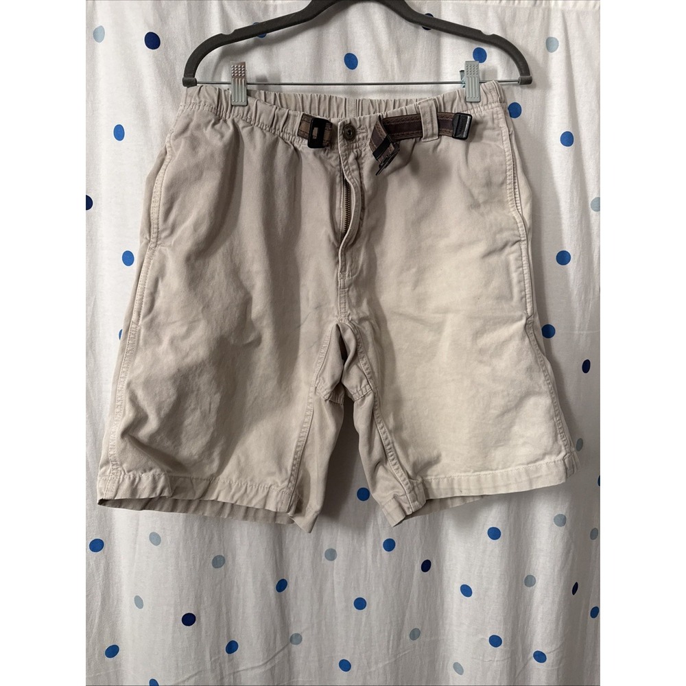 Gramicci Shorts Mens Medium Tan Vintage G Series Belted Hiking  Cotton FLAW